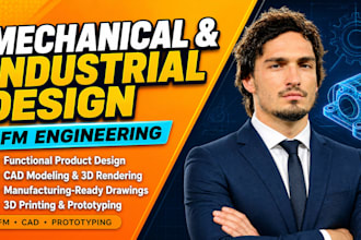do mechanical design and industrial design, dfm engineering, functional product