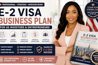 create a professional e2 visa business plan for US investors