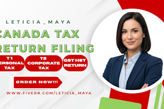 do canada tax return filing for personal t1 or corporate t2