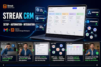 setup, automate your streak CRM workflows, integrations streak pipeline sales
