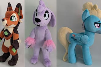 do custom handcrafted animal personalized animal handmade plushie plush toy