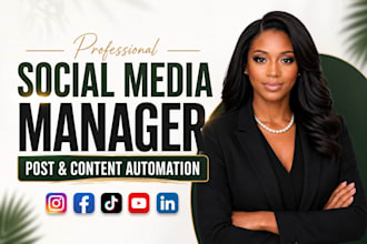 automate your social media, schedule, content creation and virtual assistant