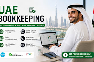 do uae vat compliant bookkeeping clean up bank reconciliation and fta audit xero