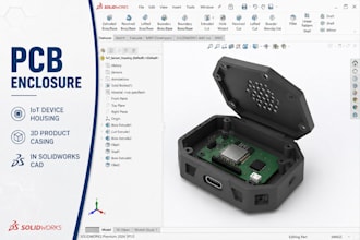 design pcb enclosure, iot device housing and 3d product casing in solidworks cad
