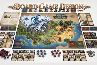 design board game card box mockup tabletop games tarot card rulebook card deck