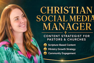 be your christian social media manager content strategist for pastors, churches