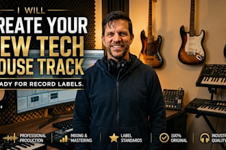 produce a professional  techno or tech house track ready for label release