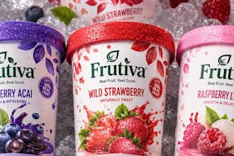 design frozen food product label