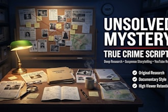 write a gripping true crime documentary script for youtube