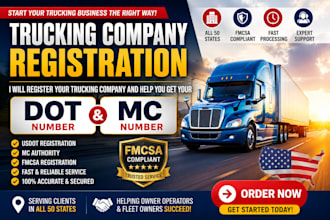 register your trucking company and help you get your dot number and mc number