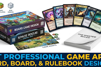design card game template, board game card frame, tarot cards, rulebook design