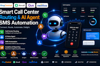 ringcentral aircall quo nextiva call center routing ai agent SMS voip automation