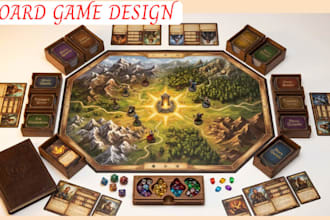 design custom board game card game tarot card game tabletop tcg card box mockup