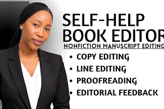 self help book editing, copy editing for nonfiction manuscript book proofreading