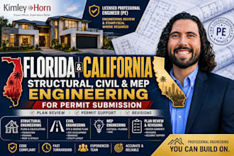 provide house structural engineer stamp for building permit florida california