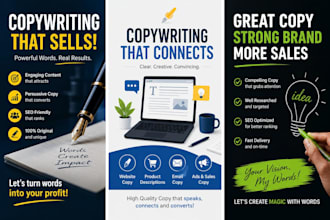 write engaging copy for products, ads, websites and social media