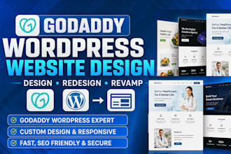 do godaddy wordpress website redesign, revamp godaddy wordpress wix website