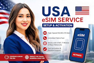 provide a USA esim for travel, businesss, work or peersonal use