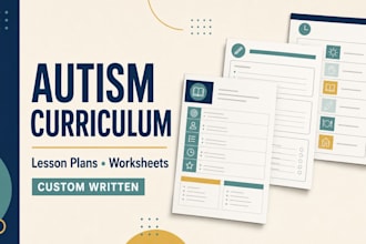 write autism curriculum, lesson plans and special education worksheets