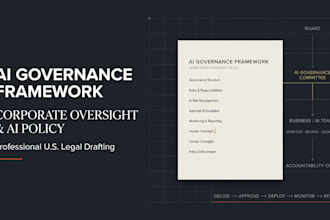 draft a professional ai governance framework and corporate oversight policy