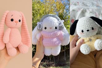 write step by step amigurumi crochet pattern, pdf and video tutorals