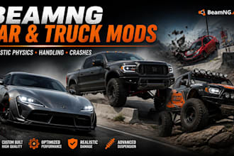 build beamng car and truck mods with realistic handling and crashes