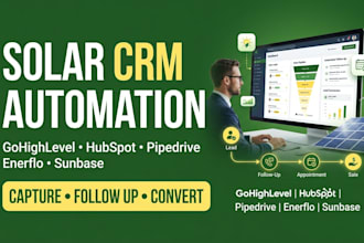 automate gohighlevel hubspot pipedrive enerflo sunbase CRM for solar agents