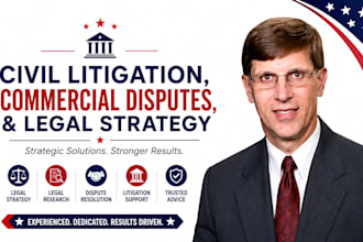 help with civil litigation, commercial disputes, and legal strategy