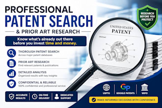 do a professional patent search and prior art research
