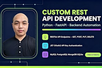 build python rest api and backend with fastapi