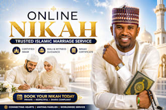 perform online nikah with imam, wali, witnesses and nikah certificate