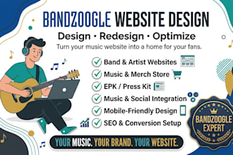 design or redesign your bandzoogle music website