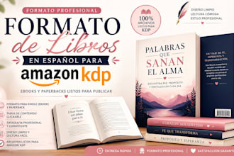 format spanish ebooks and paperbacks for amazon KDP publishing