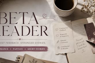 beta read your fiction story and provide honest feedback
