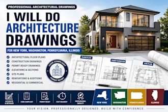 do architecture drawings for new york washington pennsylvania illinois