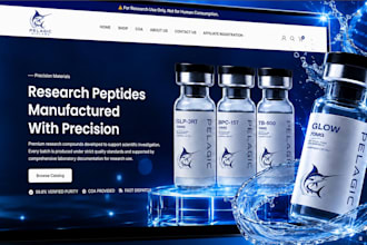 build fda compliant woocommerce peptide website,  research peptide, sarms store