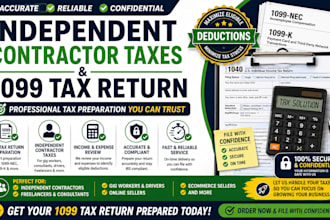 prepare independent contractor taxes and 1099 tax return