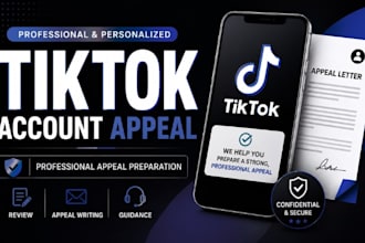 help you prepare a professional tiktok account appeal