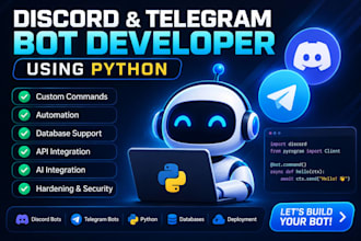 build python bot telegram discord bot automation web scraping ai