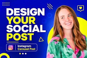 design instagram linkedin carousel, social media post design