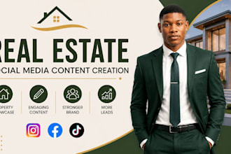 create social media content for real estate agents and brokers