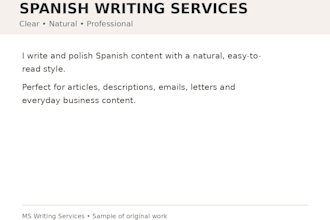 write professional articles and blog posts in spanish