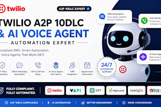 twlio a2p 10dlc, ivr, chatbot, frontline app and ai voice agent with vapi ai