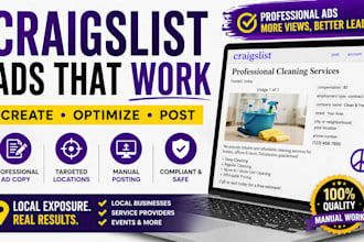 create or manage craigslist ad campaigns for business