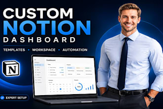 build a custom notion template, notion dashboard and notion consultation