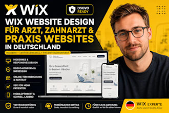 do wix website design for arzt, zahnarzt, praxis websites in germany, gdpr ready