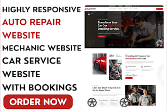 build auto repair website mechanic website car service website with bookings
