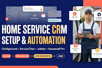 set up gohighlevel servicetitan jobber housecall pro CRM for home service