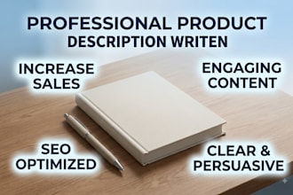 write proffesional product descriptions in english