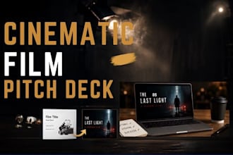 design cinematic film pitchdeck for filmmaker and investors